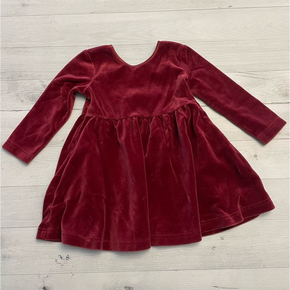 Hanna Andersson red velour dress 18/24 months